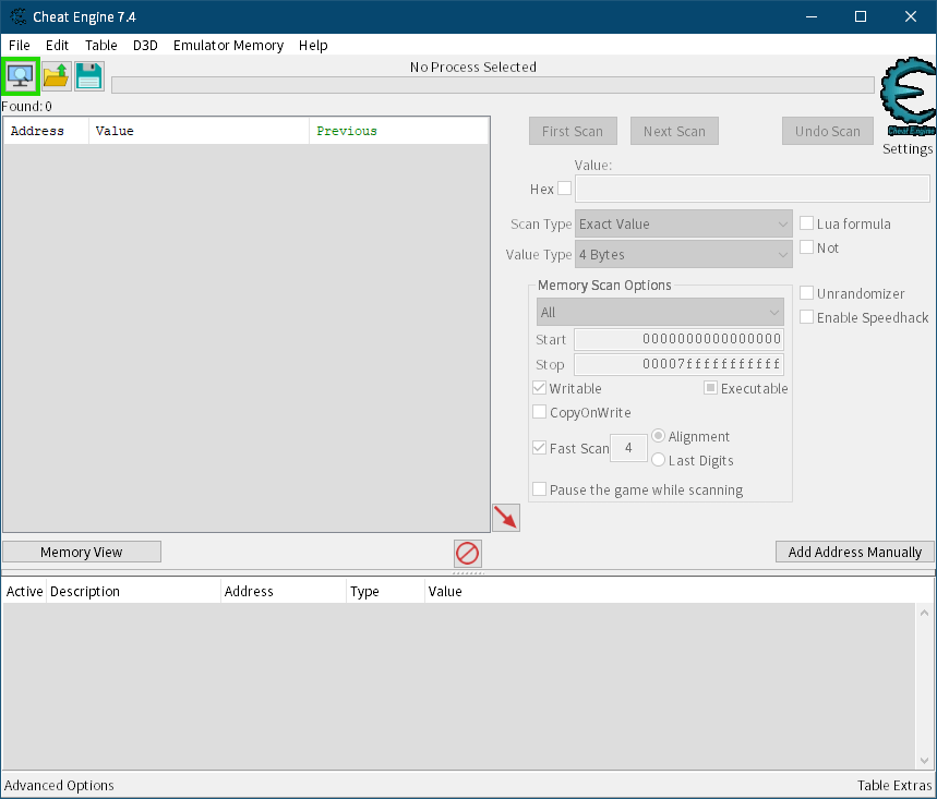 Cheat Engine 7.4 のソースコードからビルドして Cheat Engine exe ファイルを生成する方法、SourceForge.net から Lazarus 2.0.10（lazarus-2.0.10-fpc-3.2.0-win64.exe）をダウンロードしてインストールを実行、任意のフォルダに Lazarus をインストール、Select Components 画面で Install CHM help files と Globally Install openssl libraries のチェックマークを外して Next ボタンをクリック（Cheat Engine のビルド目的では不要なため）、セットアップ画面に従いインストール後 Lazarus を起動、Welcome to Lazarus IDE 2.0.10 画面が表示されたら START IDE ボタンをクリック、GitHub から Cheat Engine 7.4 のソースコード（cheat-engine-7.4.zip）をダウンロードして展開・解凍、Lazarus メニュー Project → Open Project(Ctrl + F11)をクリック、展開・解凍した Cheat Engine 7.4 のソースコード（cheat-engine-7.4.zip）に含まれる cheat-engine-7.4\Cheat Engine フォルダにある cheatengine.lpi ファイルを開く、Error 画面 Compiler "インストール先フォルダ\fpc\3.2.0\bin\x86_64-win64\fpc.exe" does not support target i386-win32 メッセージが表示されるので OK ボタンで閉じて、Lazarus メニュー下ツールバーにあるギア＆レンチアイコン横にある▼をクリックして Release 32-Bit から Release 64-Bit に変更、Lazarus メニュー Run → Build（Shift + F9）をクリック、処理終了後 Messages 画面でグリーンにハイライトされた Success 文字が表示されればビルドが正常に完了、ビルド完了後 cheat-engine-7.4\Cheat Engine\bin フォルダに cheatengine-x86_64.exe ファイルが生成、一緒に生成された cheatengine-x86_64.dbg ファイルは不要なため削除、Cheat Engine を実行するのに必要なファイル・フォルダは bin フォルダのみ（すべて必要なファイルかどうか不明だが Cheat Engine インストーラーからインストールした場合は同様なフォルダ・ファイル構成となる）、ビルド後 bin フォルダ以外のソースコードフォルダ・ファイルは不要なため削除可、bin フォルダにある cheatengine-x86_64.exe ファイルを管理者権限で実行して Cheat Engine 7.4 の起動を確認