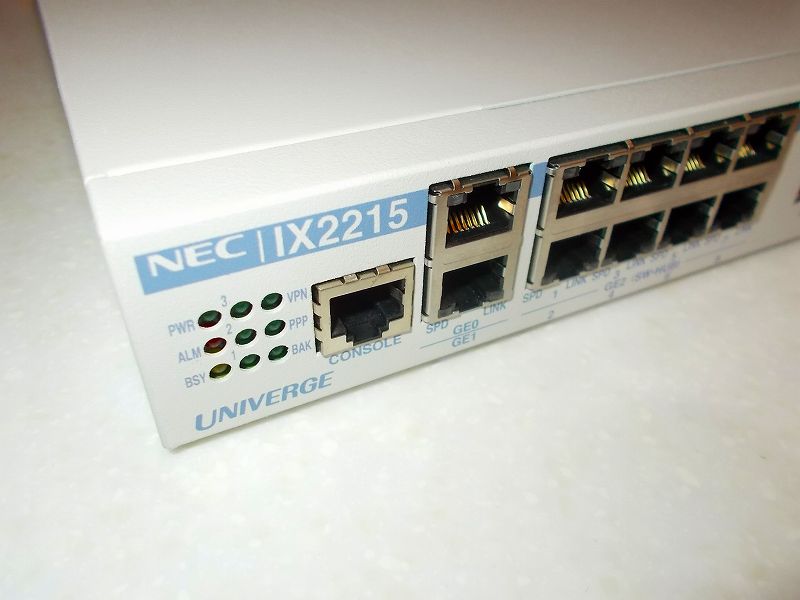 NEC 業務用ルーター UNIVERGE IX2215（中古）自宅用ルーター IPv4 PPPoE ネットワーク設定メモ