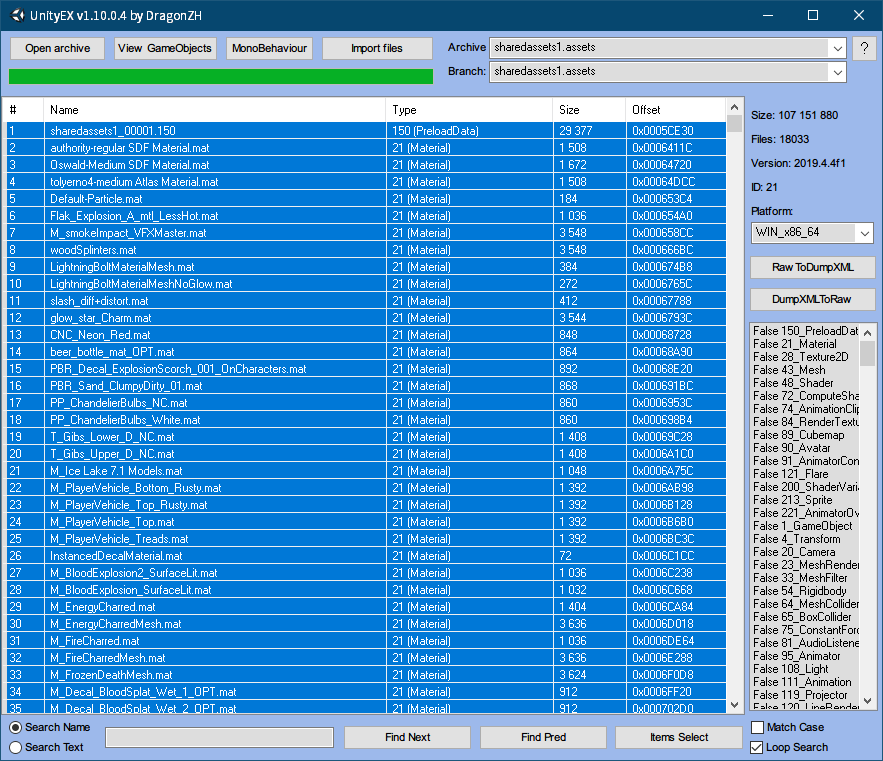 PC ゲーム Wasteland 3: Colorado Collection で日本語を表示する方法、PC ゲーム Wasteland 3: Colorado Collection 中文化ファイル（ALI213）解析情報、英語版と中文化ファイル比較結果と中国語フォント内容、UnityEX で中文化ファイルの resources.assets と sharedassets1.assets ファイルを開きすべて選択、右クリックから Export Raw を選択してファイルをエクスポート、オリジナルの同じ resources.assets と sharedassets1.assets ファイルも UnityEX で開き、同じ方法ですべてのファイルをエクスポート（Export Raw）