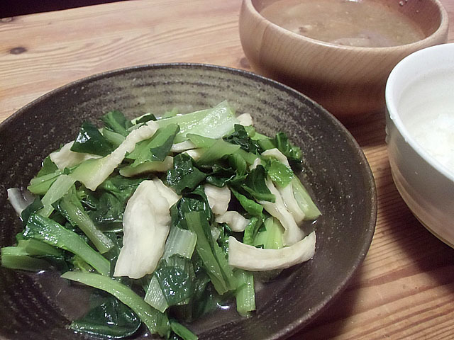 小松菜と煮合わせ