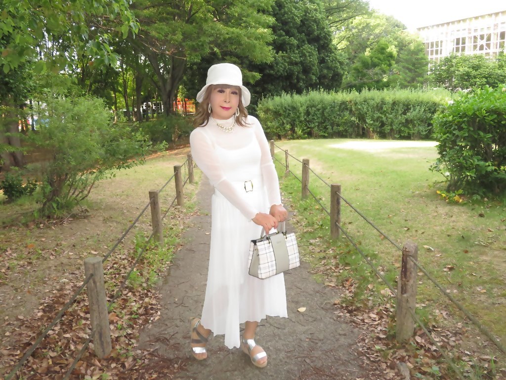シースルートップス白スカート帽子A(4)