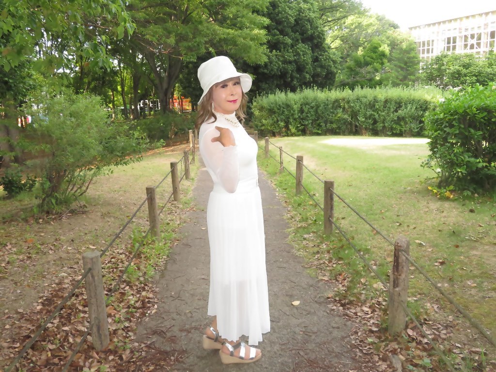 シースルートップス白スカート帽子A(5)