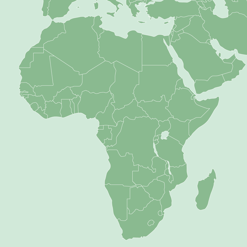 シンプルで見やすいアフリカ大陸周辺の地図素材