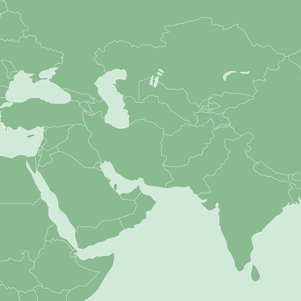 シンプルで見やすい中東イラク西アジア周辺の地図素材