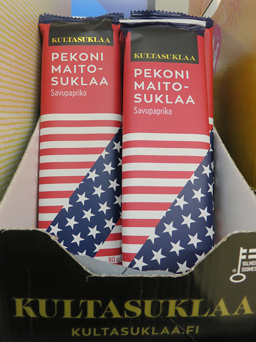 フィンランド ベーコンミルクチョコ Pekoni maito suklaa